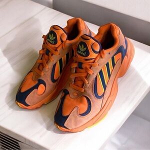 ADIDAS Originals Yung-1 YUNG SERIES Suede/Nylon Orange Yellow Blue Men Size 8
